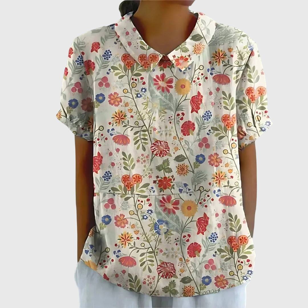 Jenna™ | Blomstret Bluse