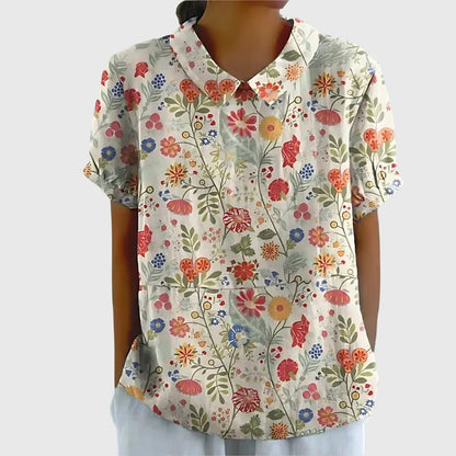 Jenna™ | Blomstret Bluse