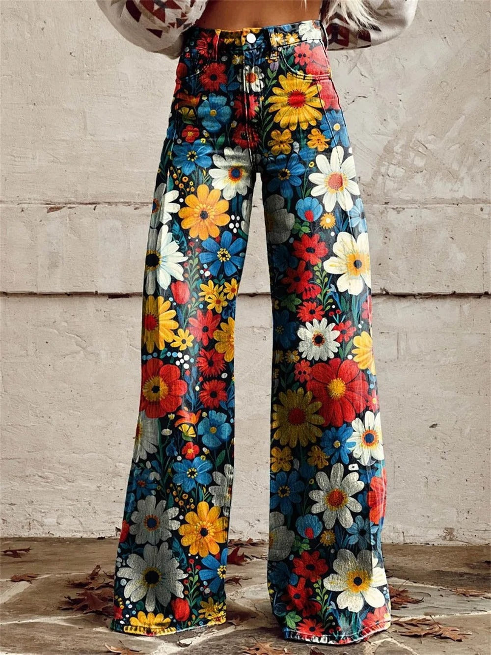 Charlotte | Weit geschnittene Hose mit Blumenmuster