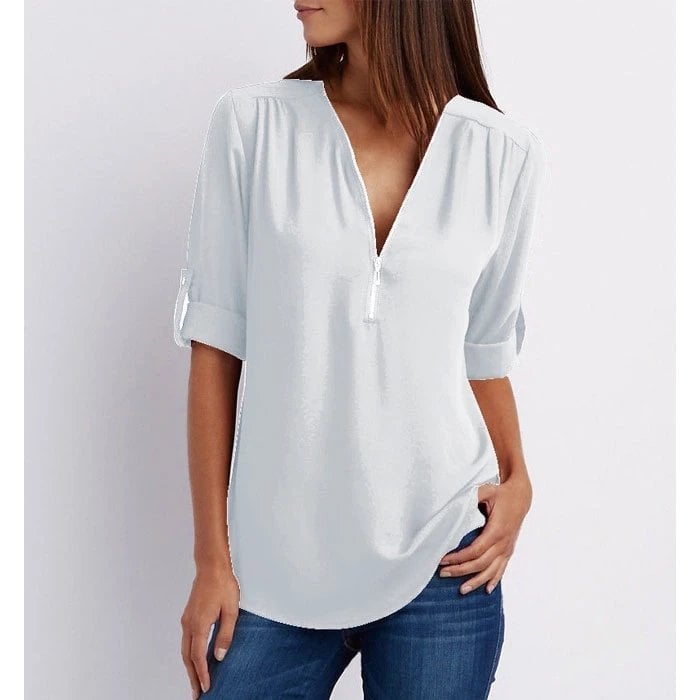 Gwen | Schicke Reißverschluss-Bluse