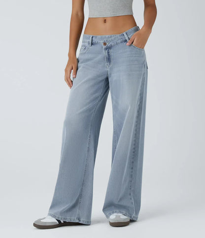 Cargojeans med asymmetrisk lynlås™