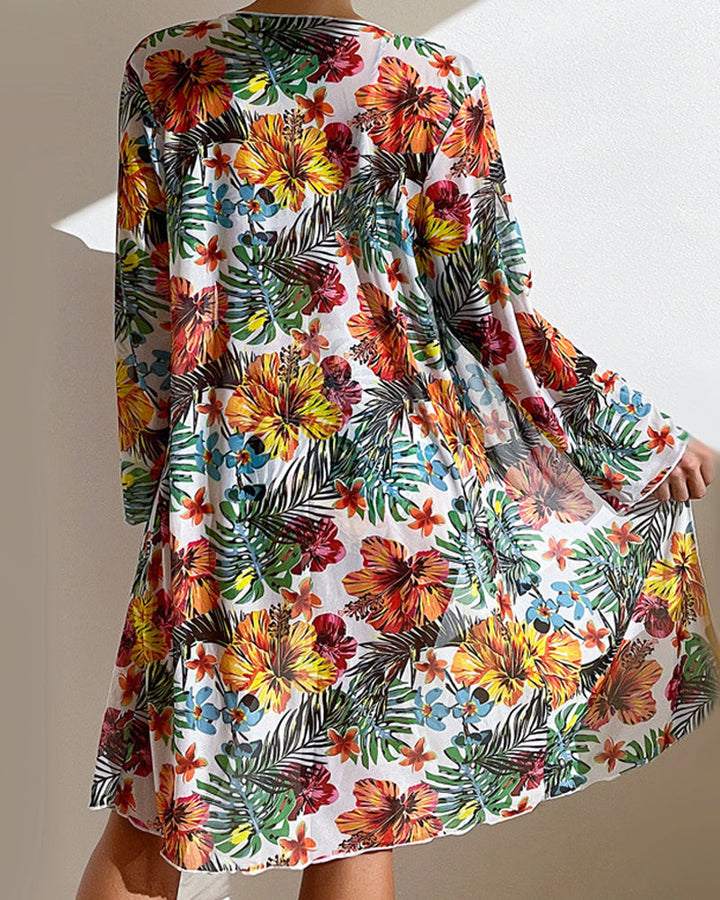 Glenda - Bikini med blomster nederdel