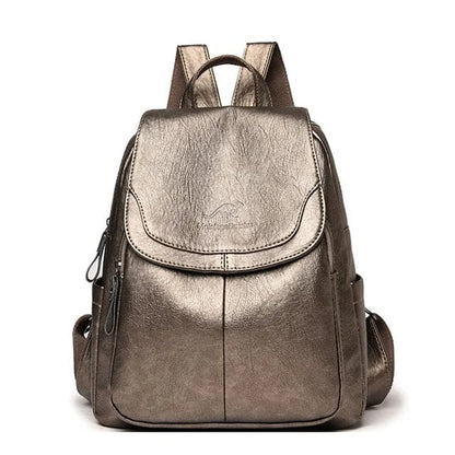 Eda | Mochila de cuero antirrobo