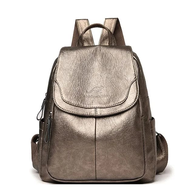 Eda | Mochila de Couro Antifurto