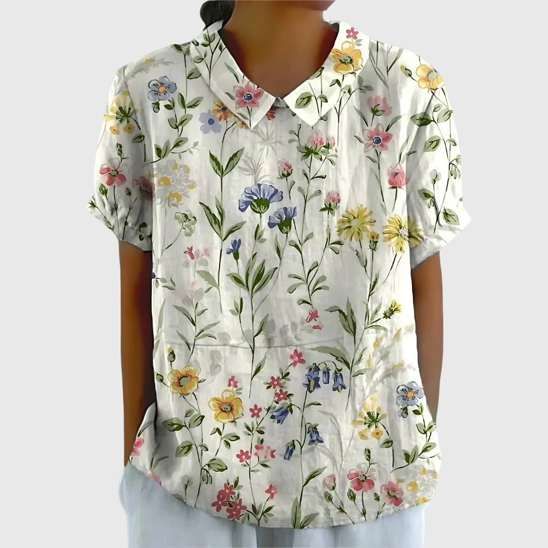 Jenna™ | Blomstret Bluse