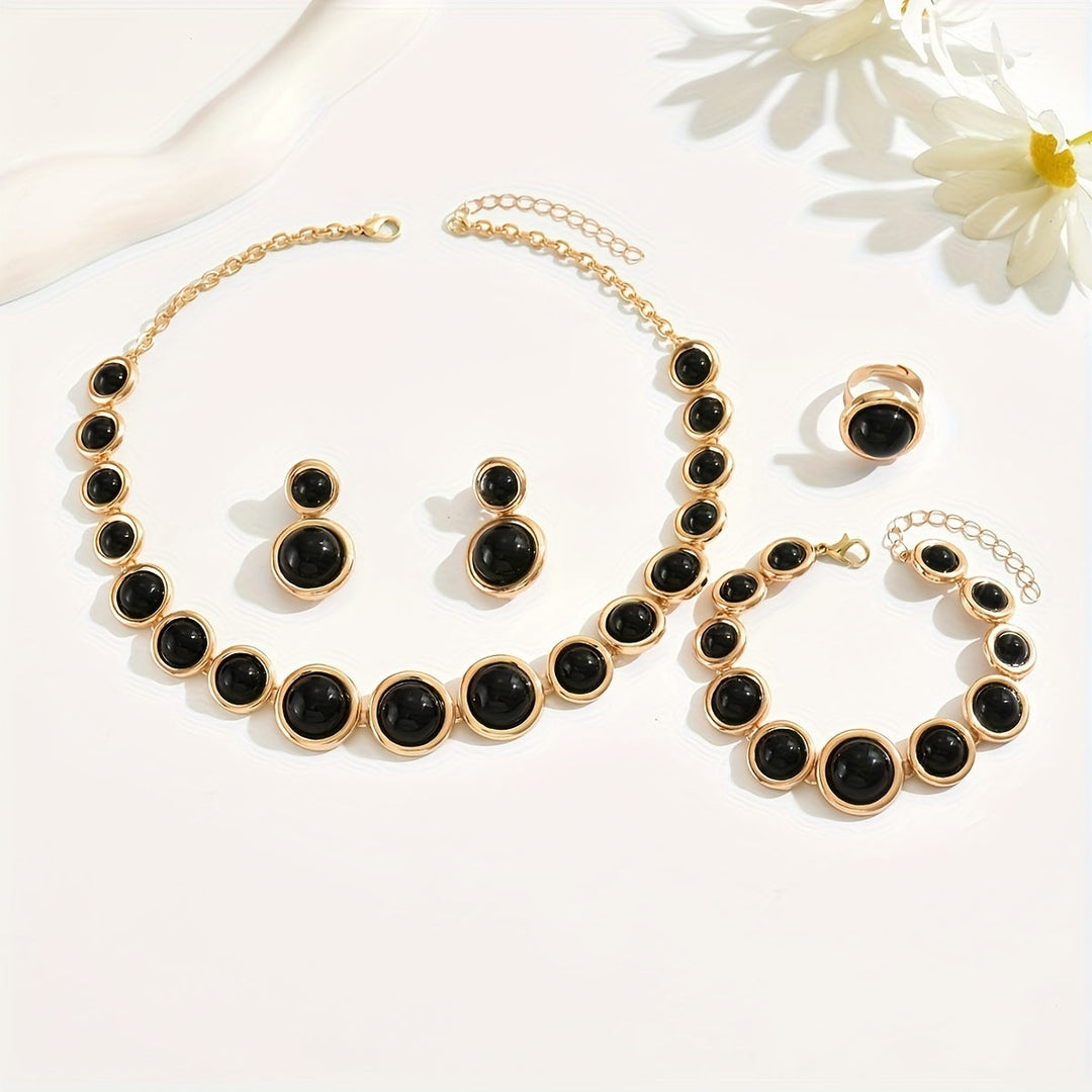 Conjunto de joyería retro de 4 piezas