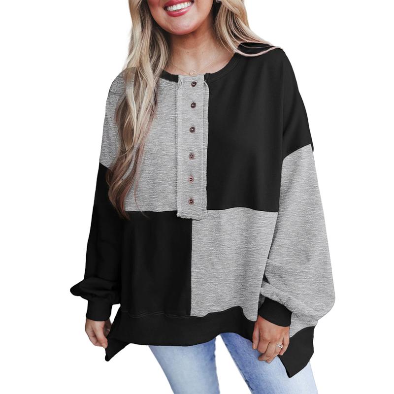 VICTORIA™ - Blusa Casual de Manga Longa com Gola Careca para Looks Diários
