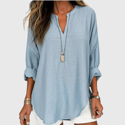 Lenara™ | Camisa de Praia Elegante e Fluida