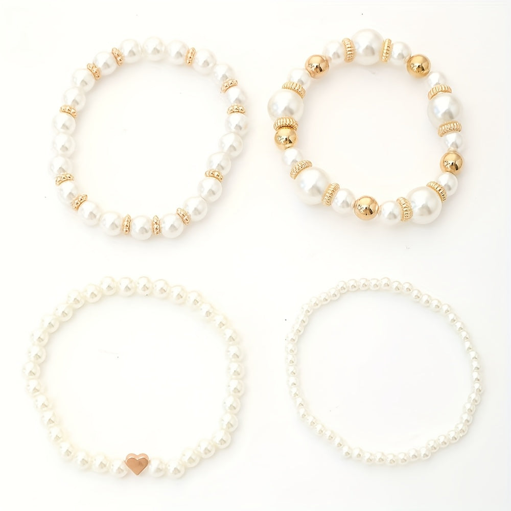 Perlen-Herz-Armband-Set