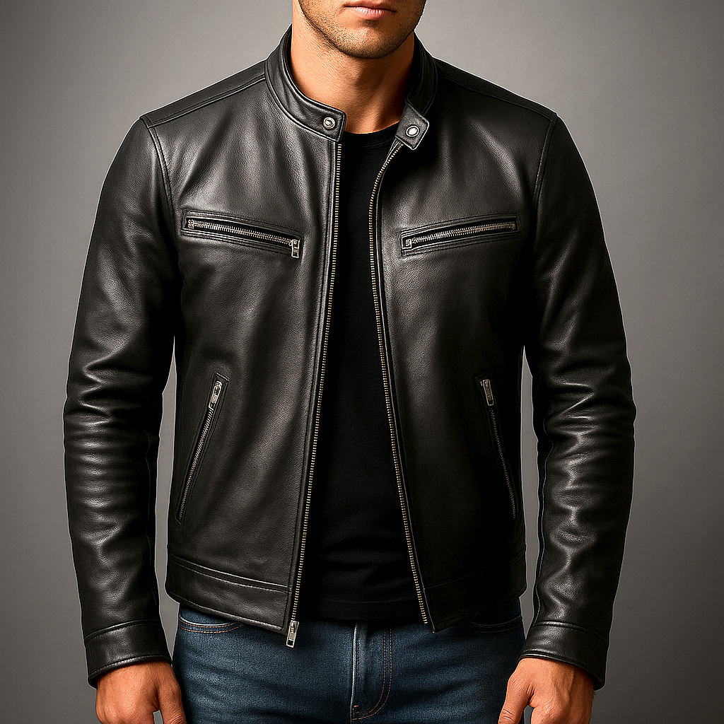 Herman | Vintage Leather Jacket for Men - All-Day Comfort
