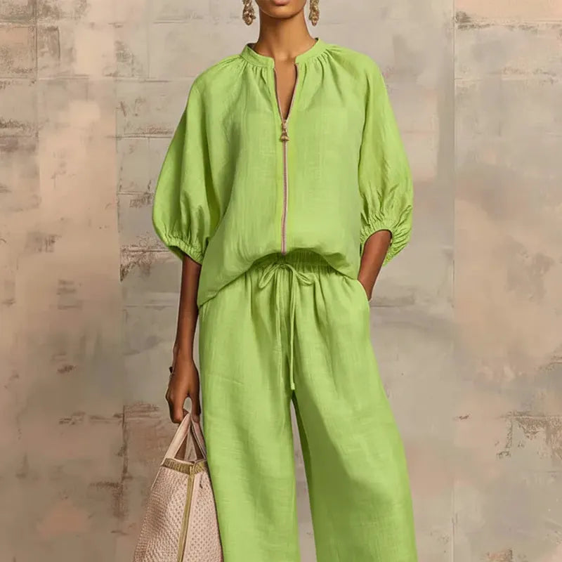 Emelia | Women's Solid Color 2-Piece Tracksuit