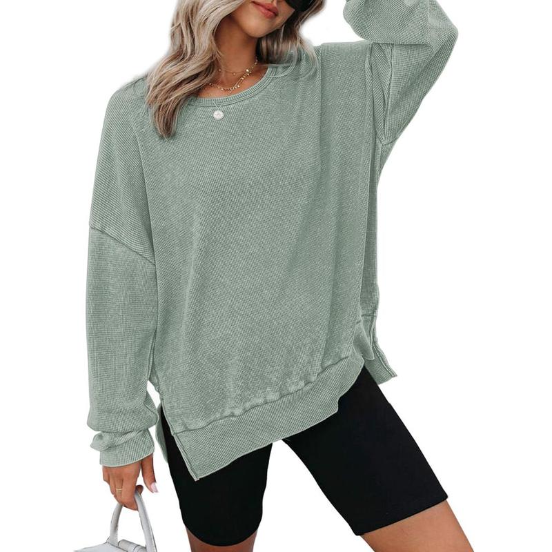 THALIENE™ - Moletom Casual Oversized com Gola Careca e Mangas Longas