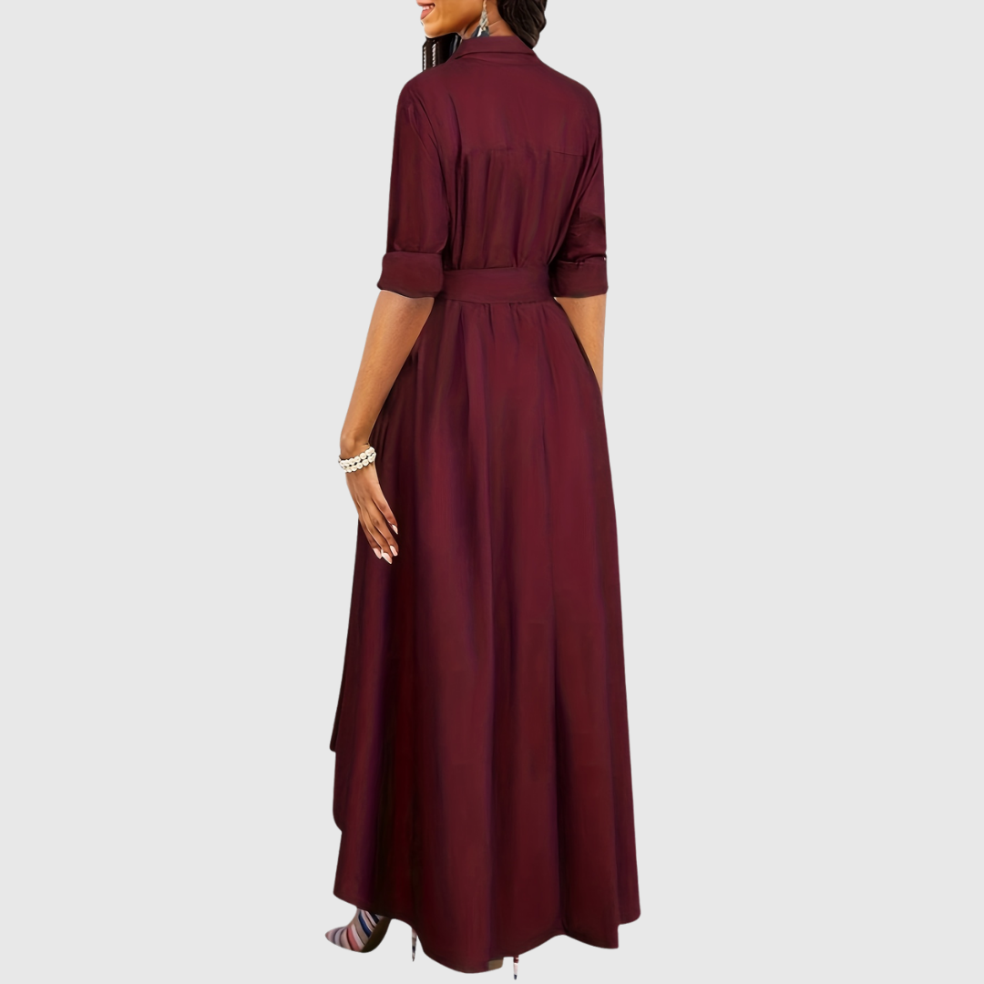 LIVIENNE | Elegant maxikjole med knapper foran