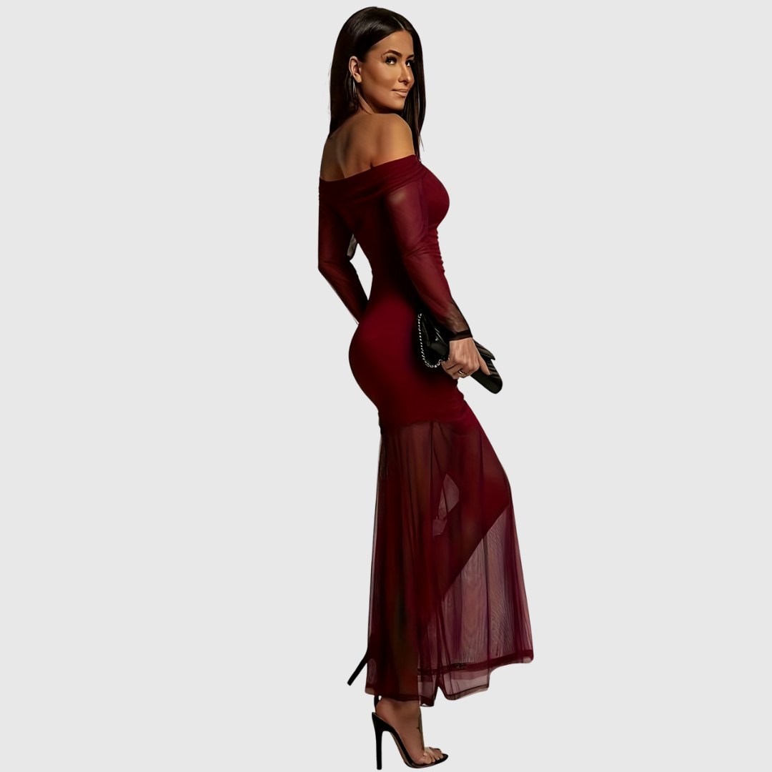 EVANGELINE | Elegant aftenkjole med bare skuldre