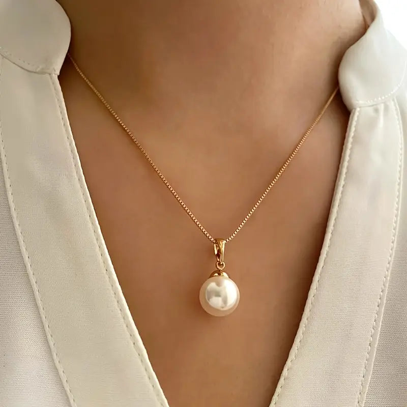 Conjunto de Joias de Pérolas Golden Grace | Dourado