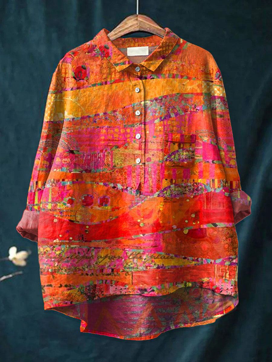 Ariana | Camisa con estampado abstracto llamativo