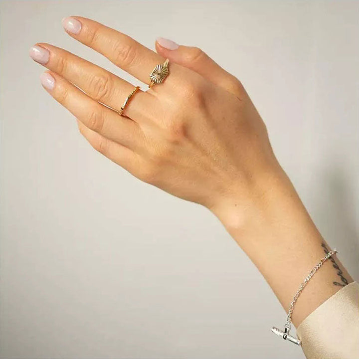 Aurizette | Anillo Sunray de Oro 18K