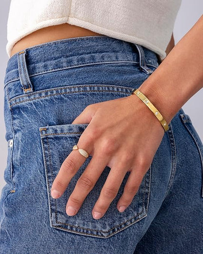 Halo-Punkt-Armband | Gold