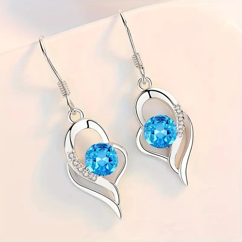 Pendientes de aro Eclipse Heart | Oro blanco