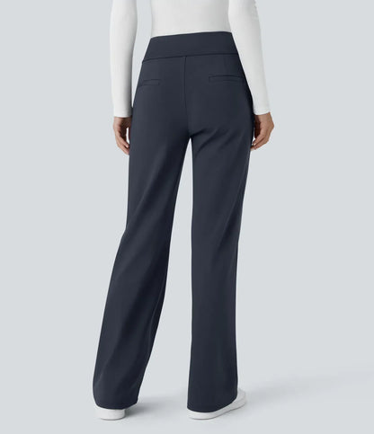 Pantalones de trabajo acampanados Velouré Flex™ de tiro medio con bolsillo lateral con cremallera