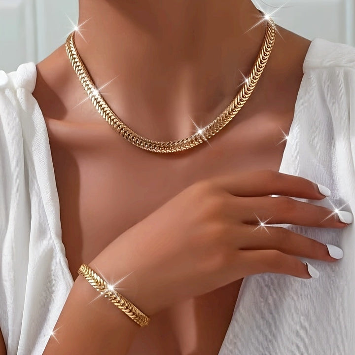 Conjunto de Colar e Pulseira Luxuosos Cauda de Peixe
