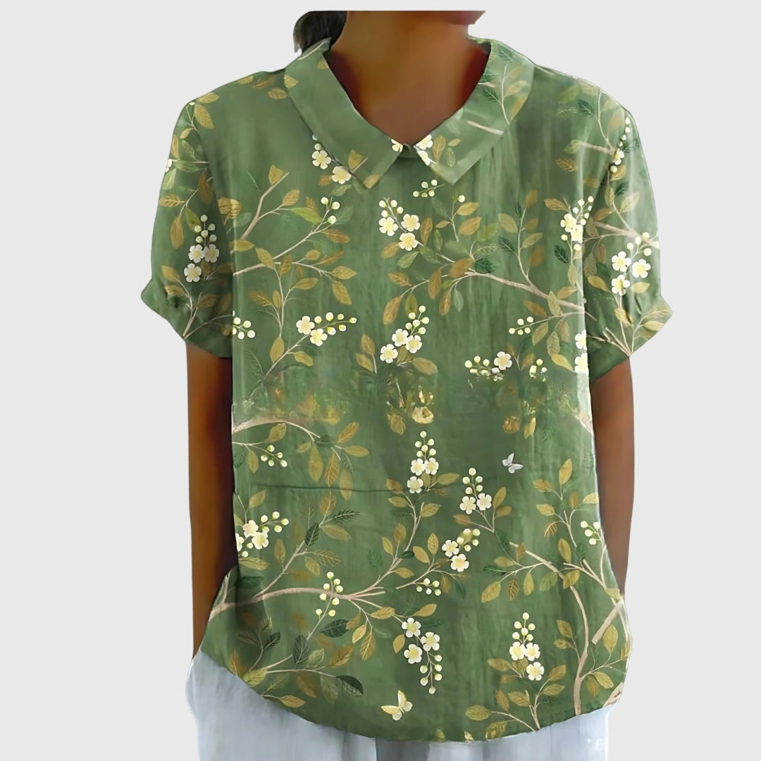 Jenna™ | Blomstret Bluse