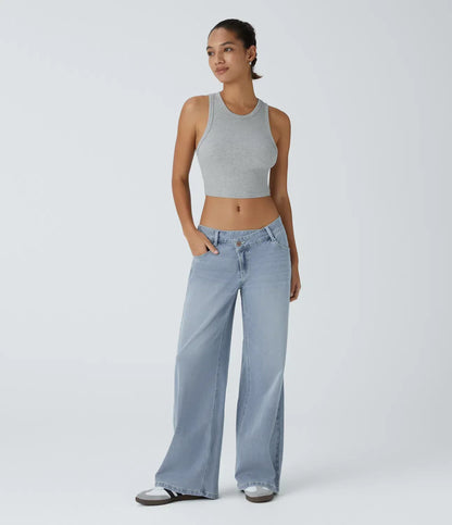 Cargojeans med asymmetrisk lynlås™