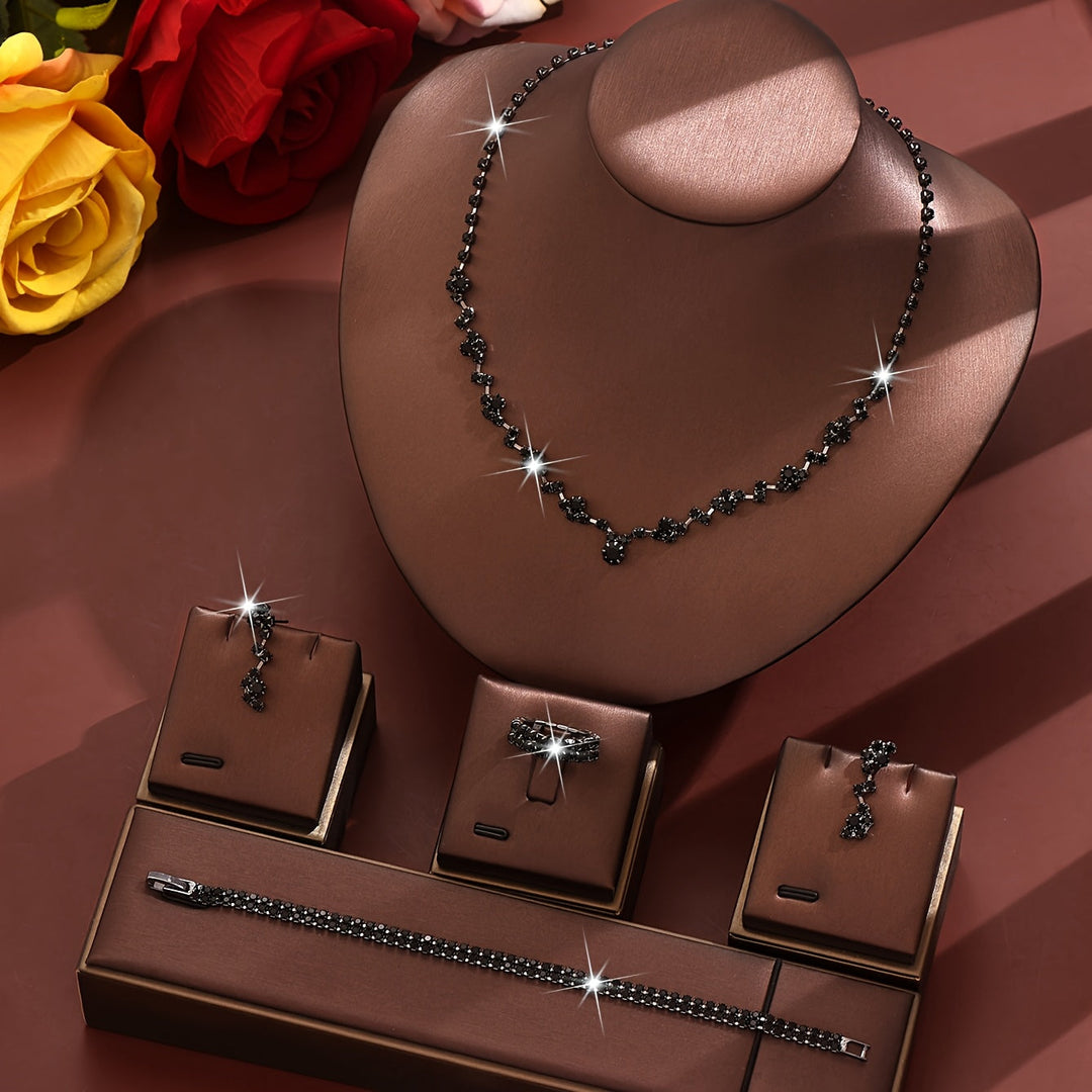 LIGHTWEIGHT ELEGANT 4-PIECE JEWELRY SET