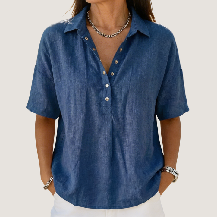 Willow | Blusa com Gola e Botões