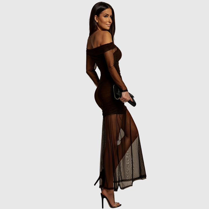 EVANGELINE | Elegant aftenkjole med bare skuldre