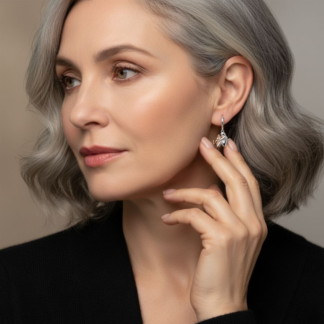 ELOWEN | CAT ICON ØRERINGE (RUNDT LÅS)