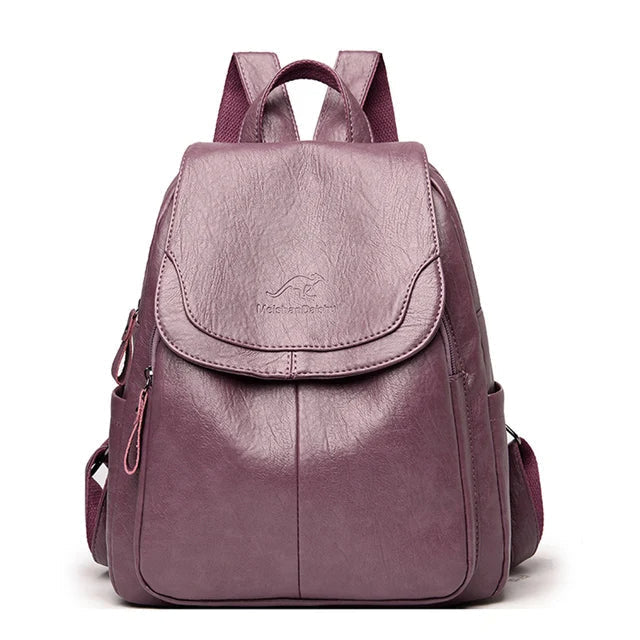 Eda | Mochila de Couro Antifurto