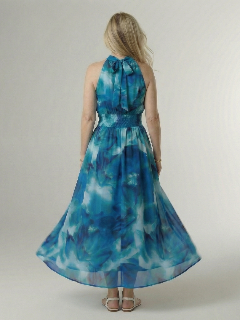 Sylin | Samlet halter midi-kjole