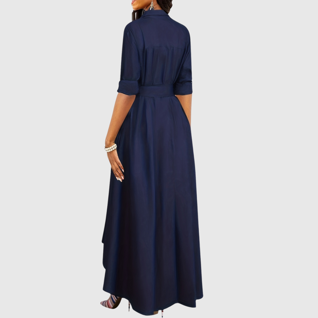 LIVIENNE | Elegant maxikjole med knapper foran
