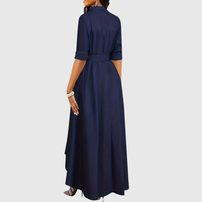 LIVIENNE | Elegant maxikjole med knapper foran