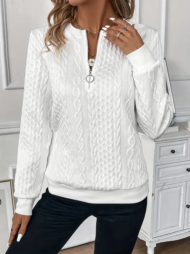EMMA™ | Suéter Elegante com Zíper de 1/4
