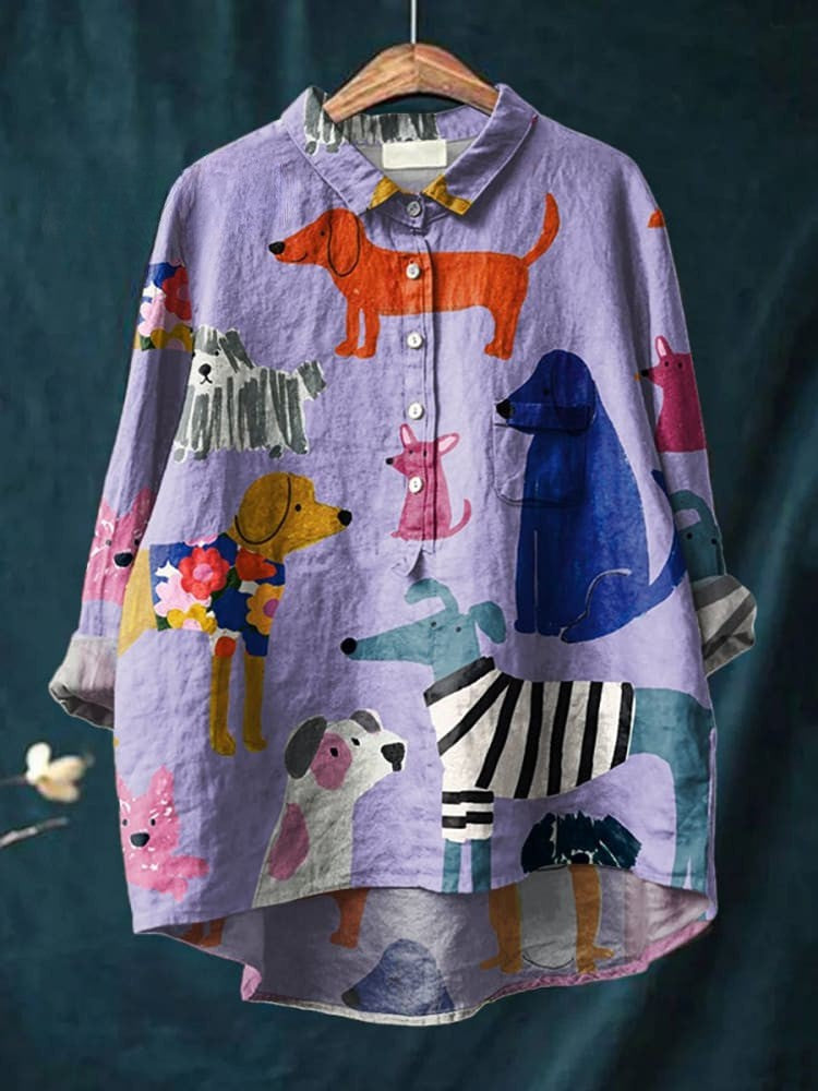 Emma | Farverig Hvalpe T-shirt