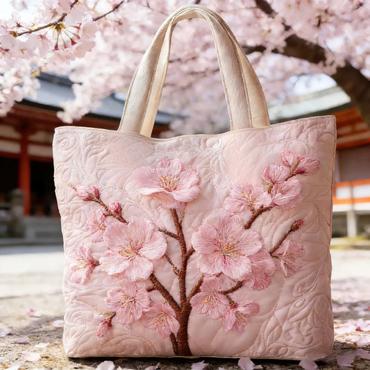 Blossom Serenity | Håndlavet quiltet taske