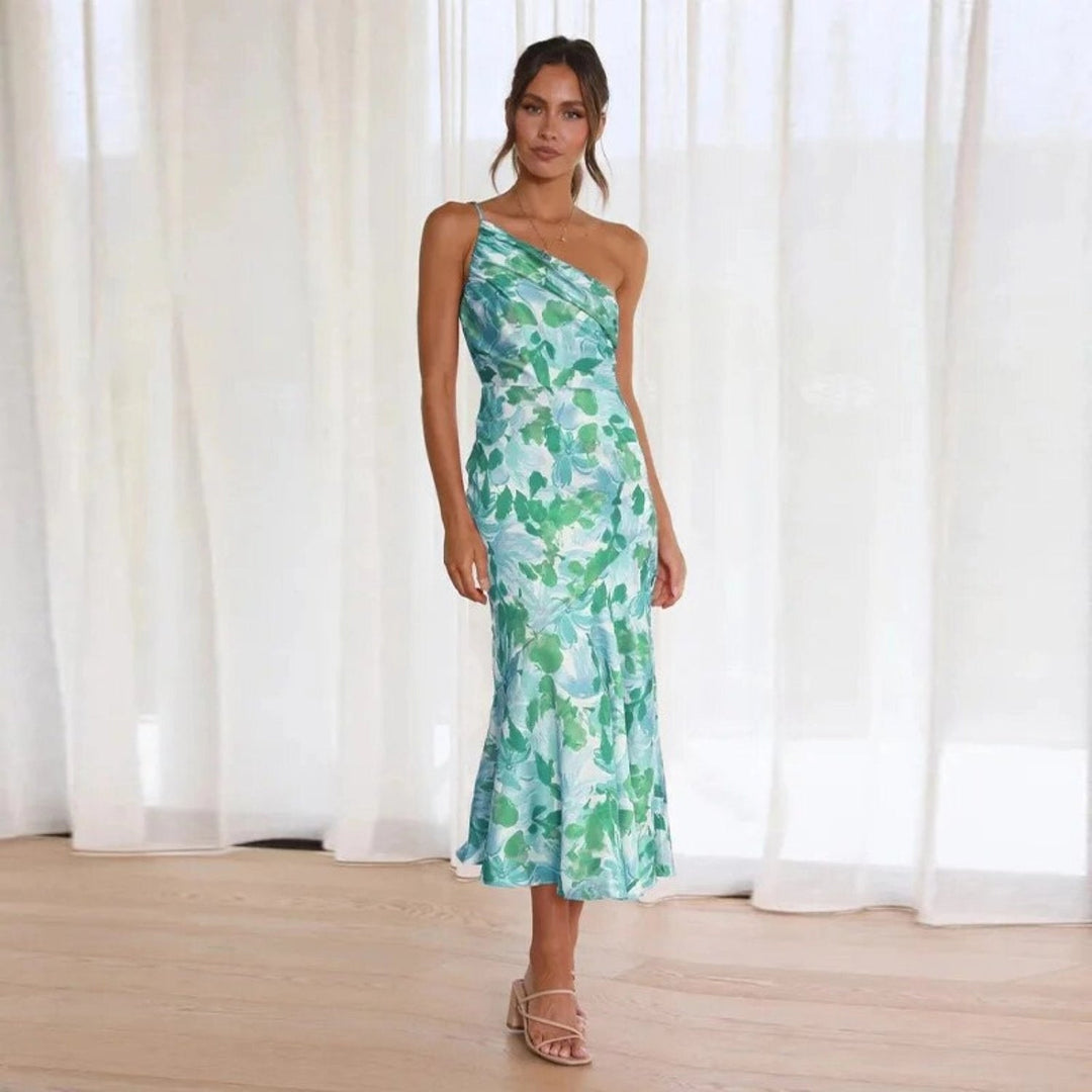 VIOLETA | VESTIDO DE SATÉN FLORAL