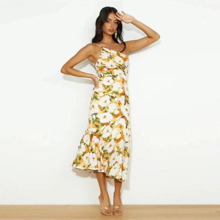 VIOLETA | VESTIDO DE SATÉN FLORAL