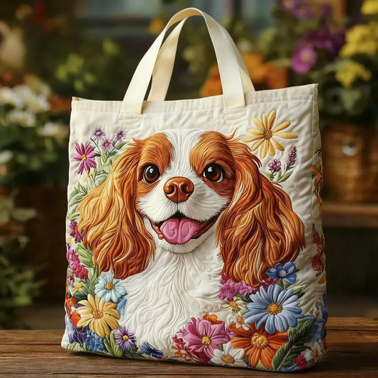 Blossom Pup | Håndlavet quiltet taske