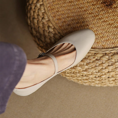 Corinne Leder Mary Jane mit rundem Zehenbereich