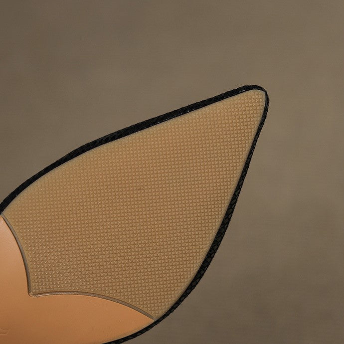 Tacones destalonados de cuero puntiagudos Céliane