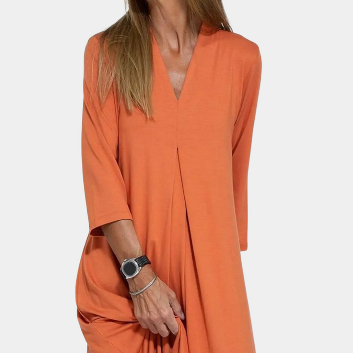 Aveline | Vestido Longo Maxi com Decote V