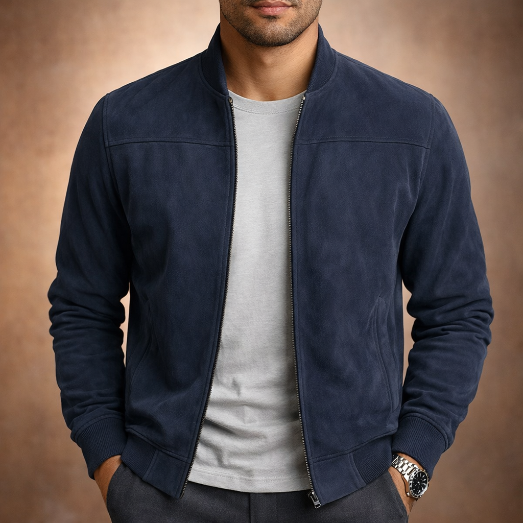 Jackson | Chaqueta bomber de ante para hombre, ligera y elegante, para todas las estaciones