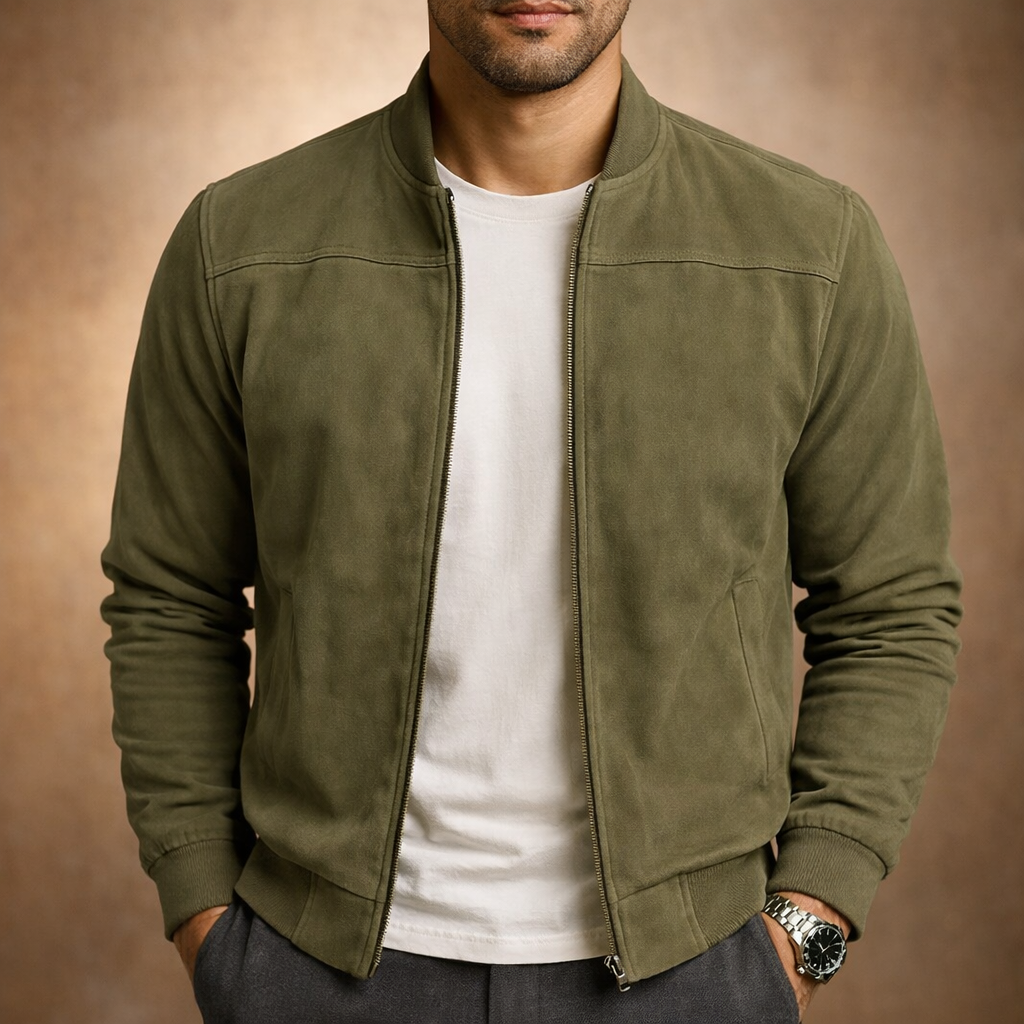 Jackson | Chaqueta bomber de ante para hombre, ligera y elegante, para todas las estaciones