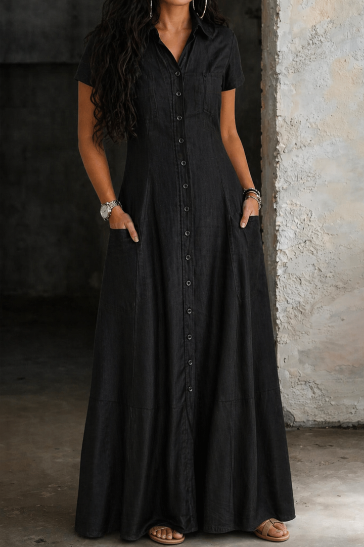 Eliza | Vestido largo de mezclilla