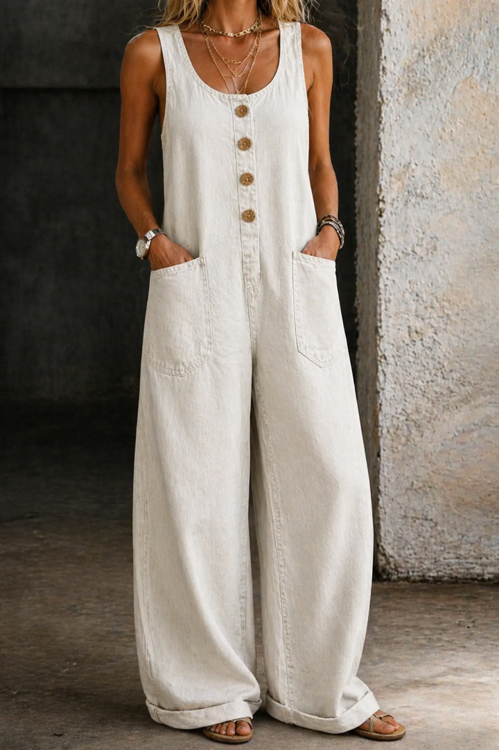 Willy | Vintage gewaschene Baumwoll-Denim-Latzhose