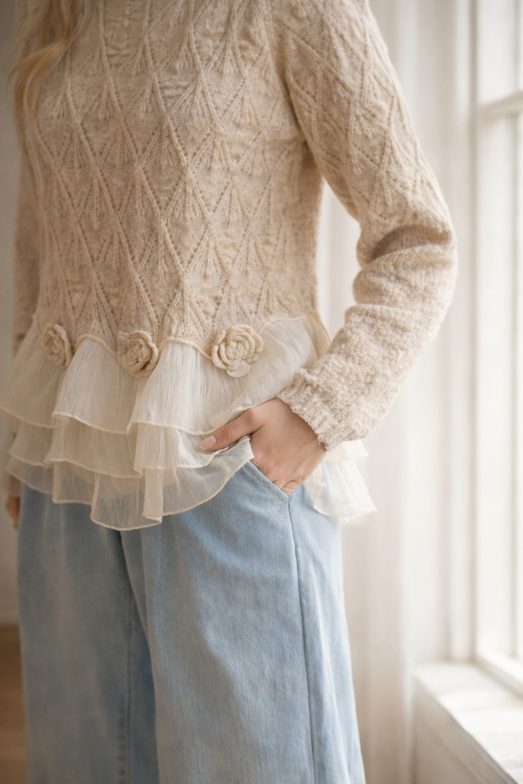 Taylor | Cardigan com Babados