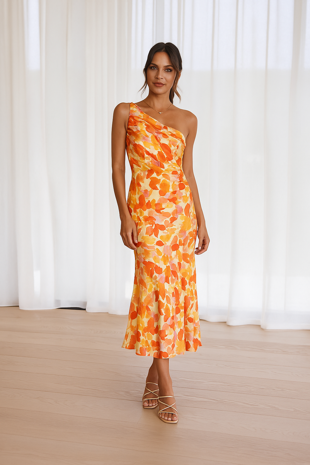 VIOLETA | VESTIDO DE SATÉN FLORAL